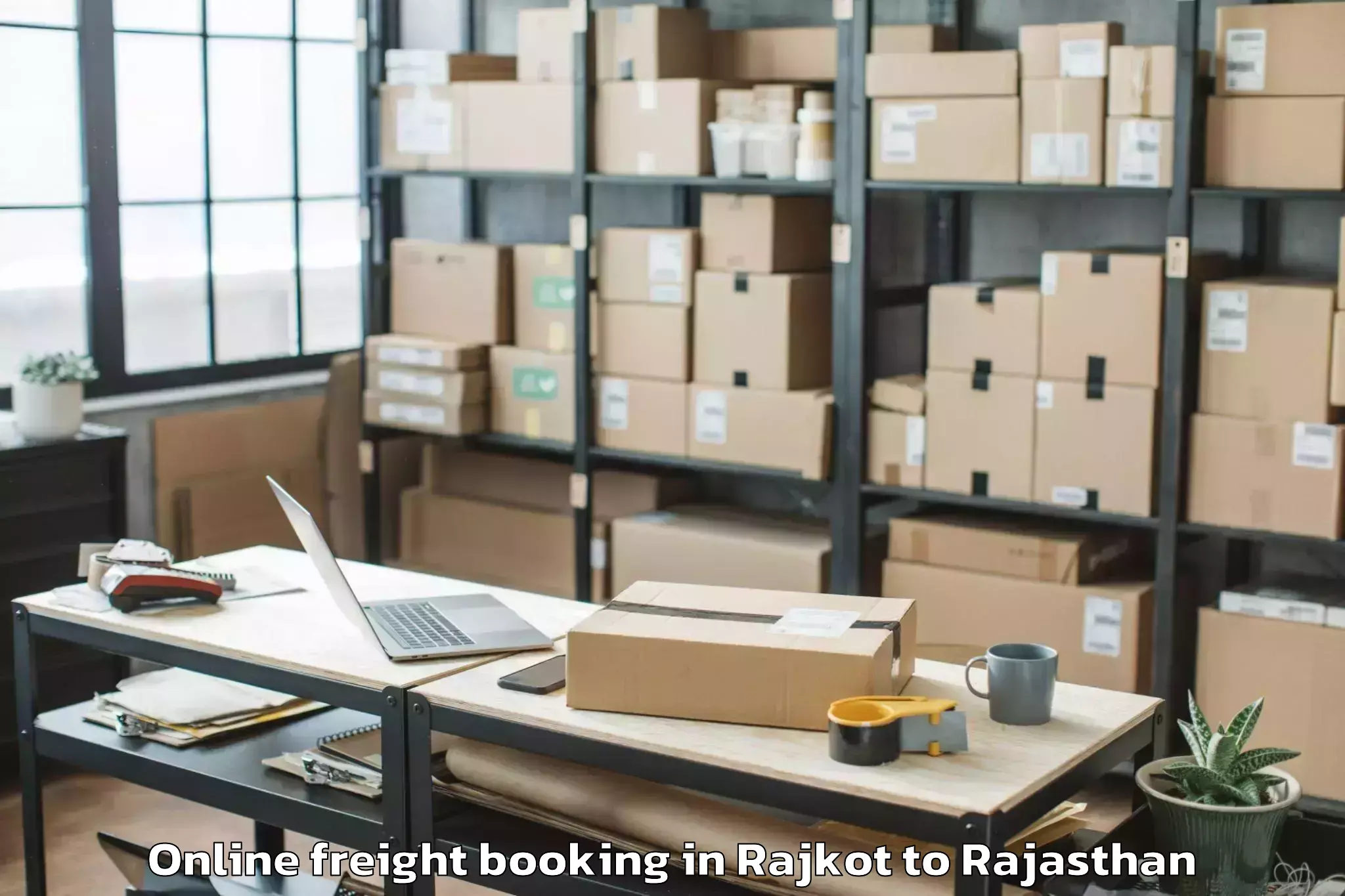 Affordable Rajkot to Bamanwas Online Freight Booking